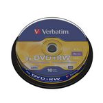 Диск DVD+RW, 4.7Gb, 4х, Cake (10), Silver