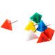 Кнопки-гвоздики цветные "пирамида",  50 шт., пластиковый контейнер