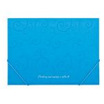 Папка пластиковая А4 на резинках, BAROCCO, голубая