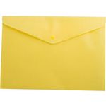 Папка-конверт А4 на кнопке, желтая