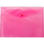 Папка-конверт А4 на кнопке, розовая
